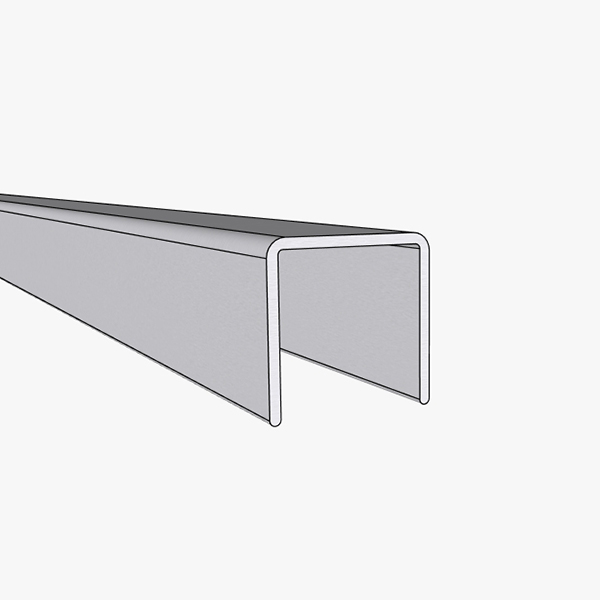 Profil aluminiu mână curentă balustradă sticlă finisaj anodizat